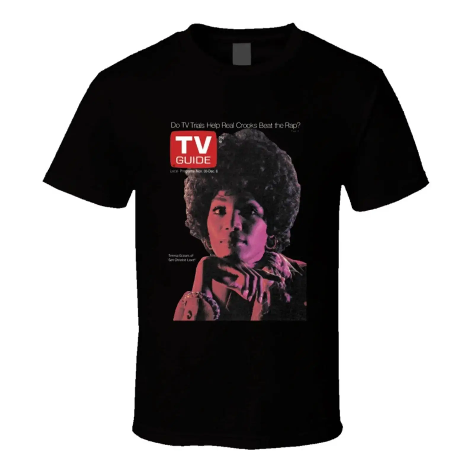 Mens Fashion Magazines - T-shirt vintage Christie Love Tv Magazine,