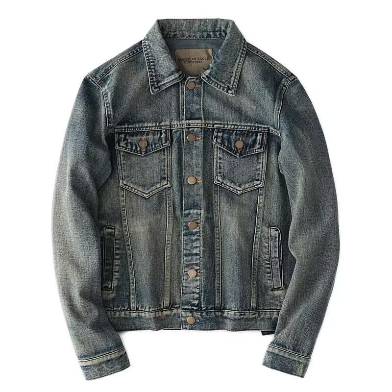 Mens Fashion Denim Jacket - Autunno e primavera nuova moda tinta