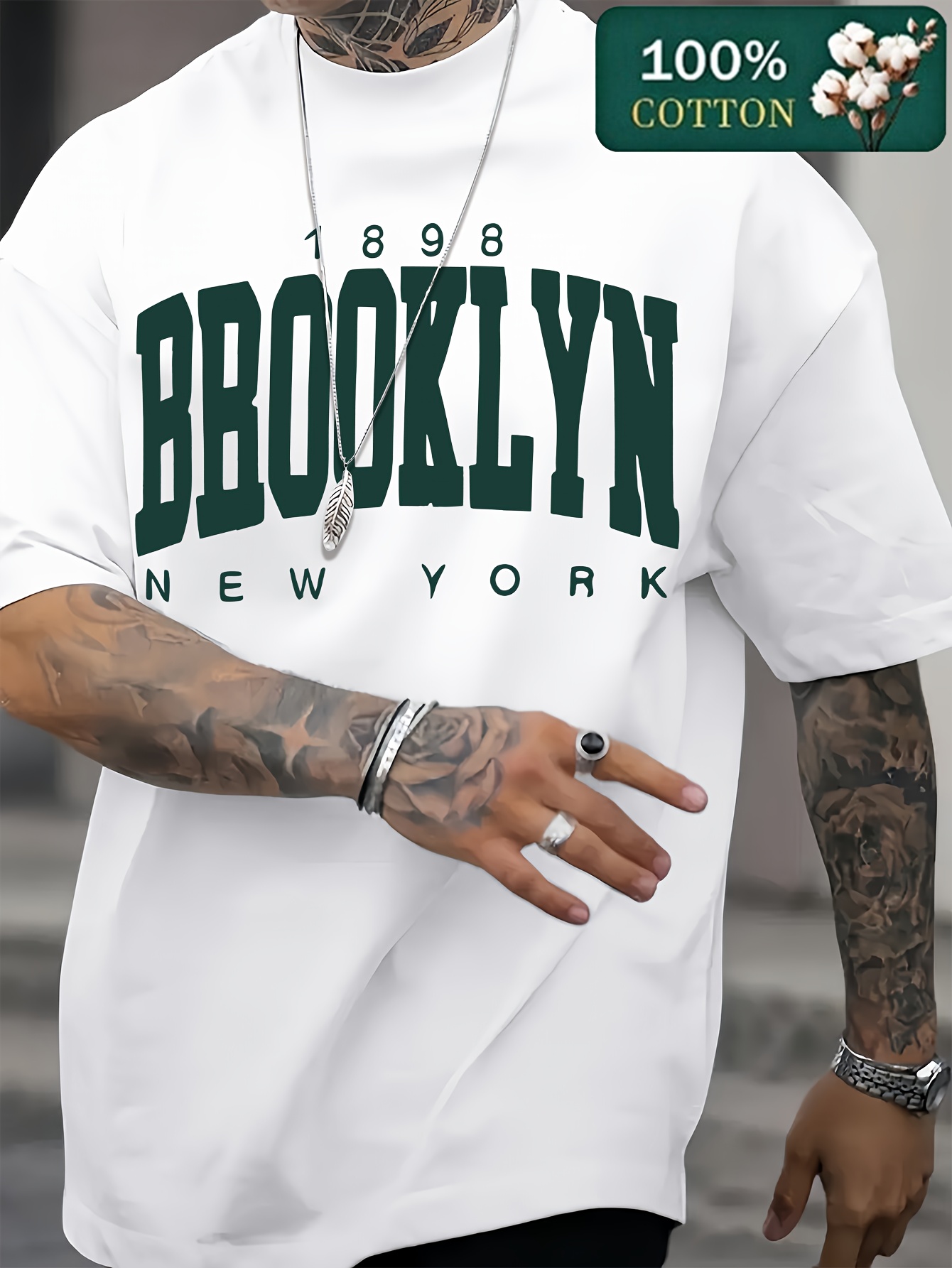 Men'S Fashion New York - T-shirt da uomo estiva alla moda