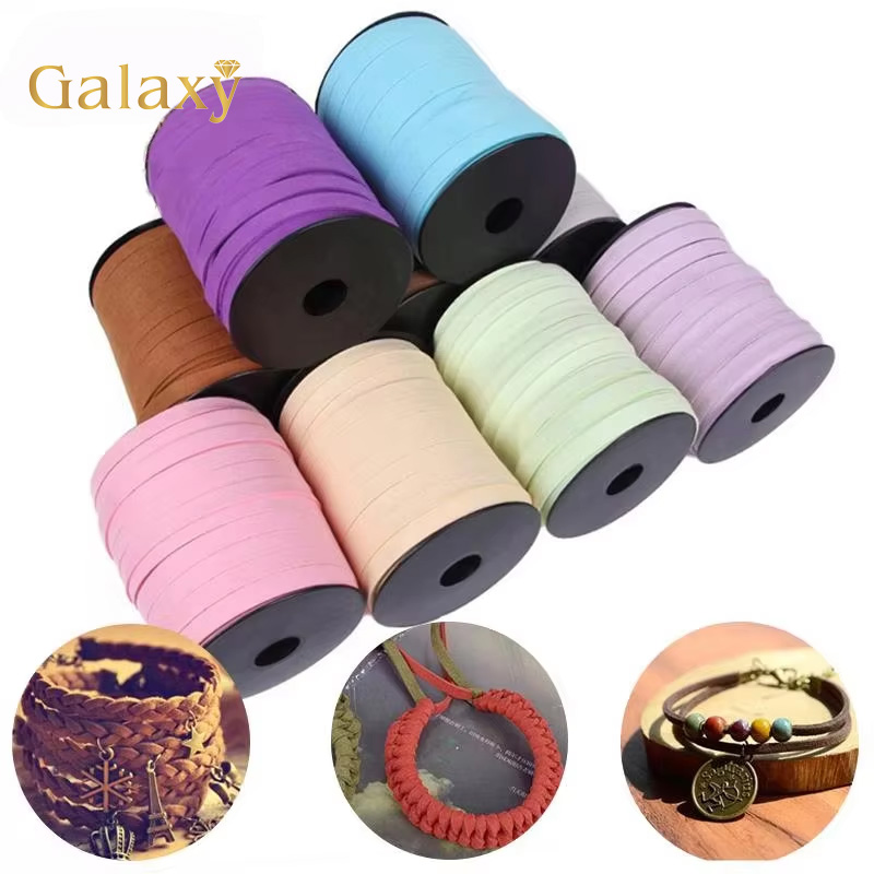 Leather Belt Braided - 10mm 45 m/rotolo coreano piatto finto