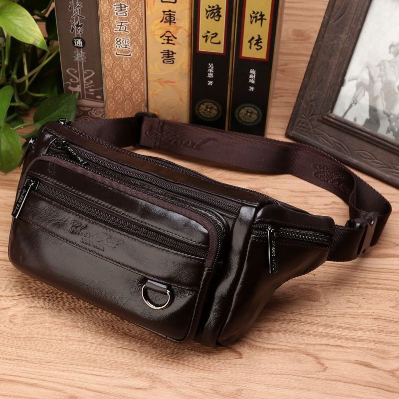 Leather Belt Braided - Borse da uomo in vita marsupio