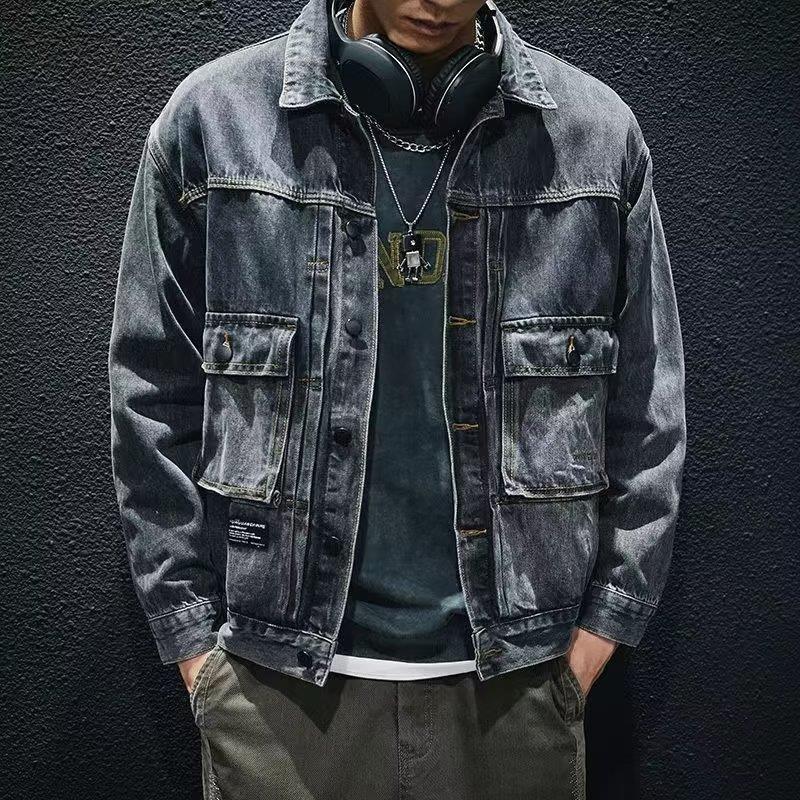 Mens Fashion Denim Jacket - Giacca di jeans da uomo di