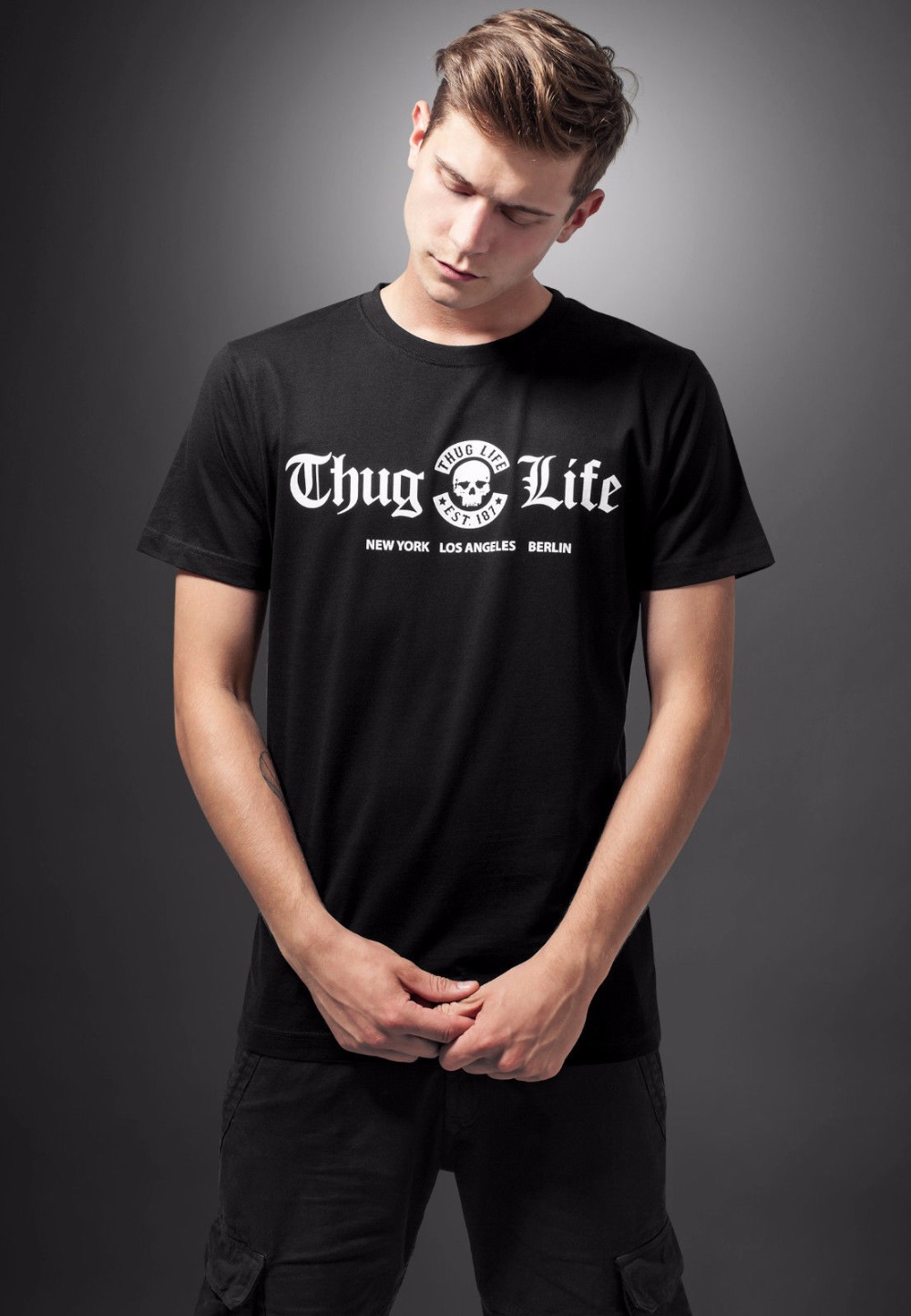Men'S Fashion New York - 2019 Moda 100% cotone manica corta