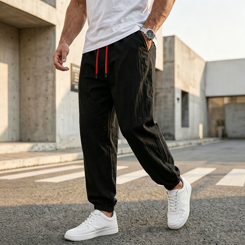 Men Fashion King - Pantaloni Harem Casual da Uomo, Vestibilità