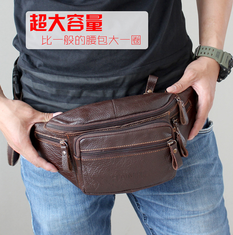 Leather Belt Braided - Marsupio in vera pelle di vacchetta