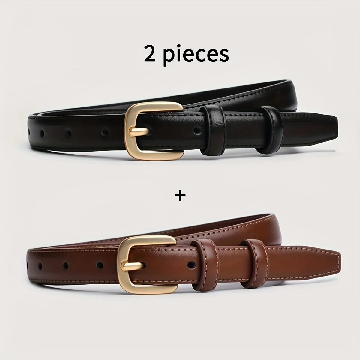 Leather Belt Braided - Cintura alla moda casual in confezione
