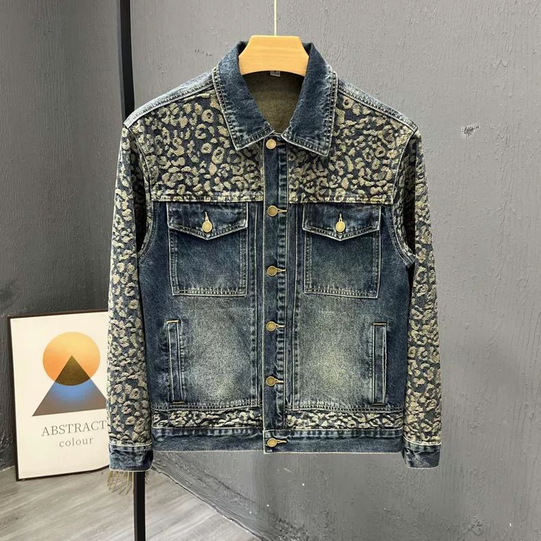 Mens Fashion Denim Jacket - Giacca di jeans cool alla moda