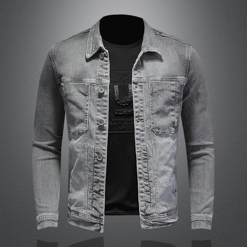 Mens Fashion Denim Jacket - Giacca di jeans moda uomo cotone