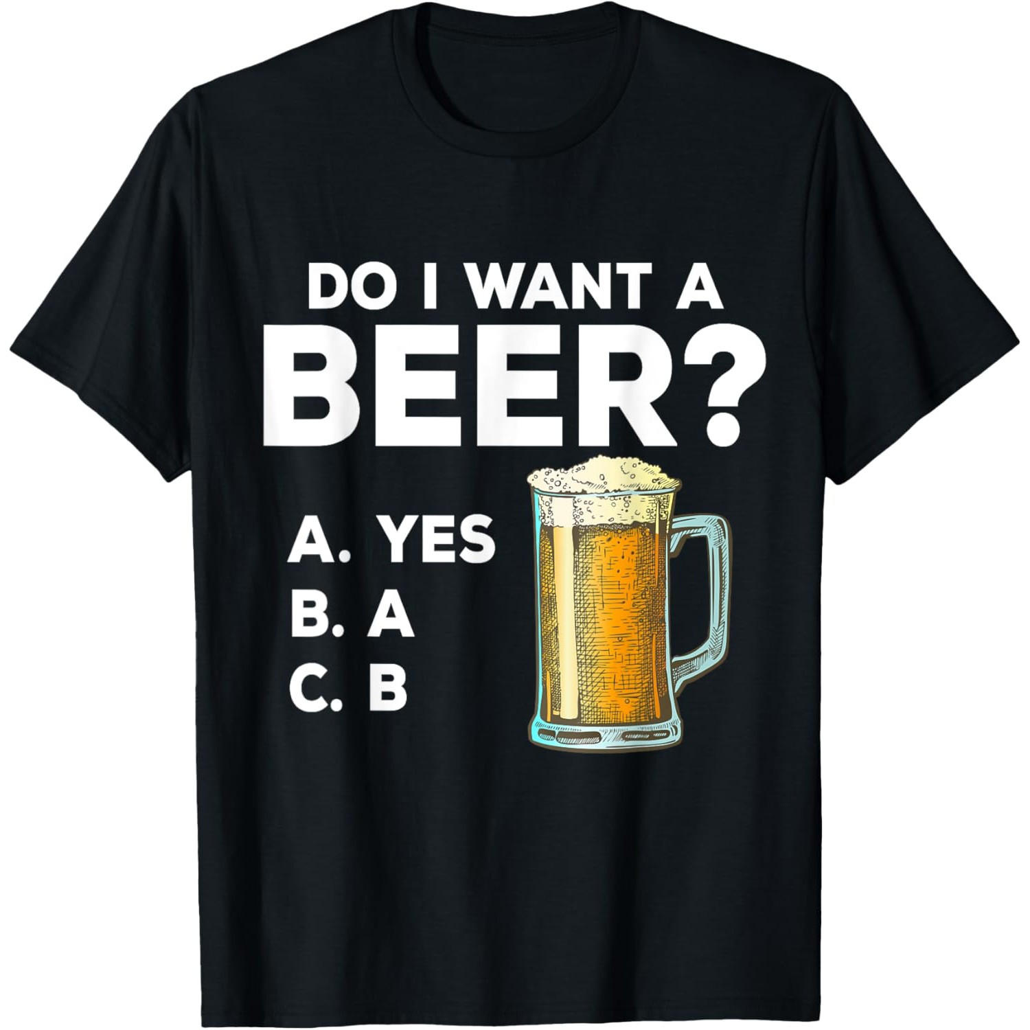 Men'S Fashion Quiz - T-shirt con grafica divertente Beer Quiz