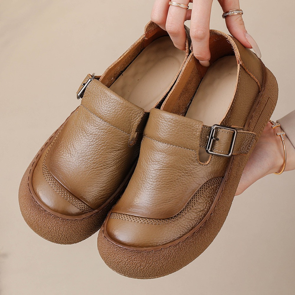 Leather Belt Braided - Scarpe singole casual da donna Primavera