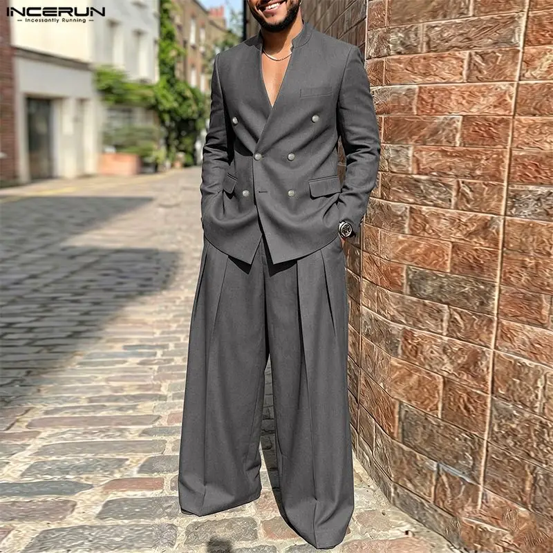 Men Fashion Elegant - Completi da Uomo INCERUN, Set Due
