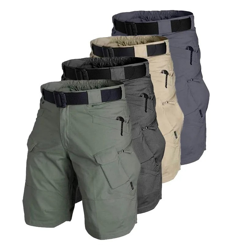 Men'S Fashion Overalls - Pantaloncini Cargo da Uomo Multi-Tasche ad