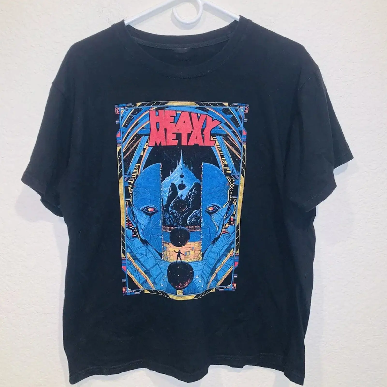 Mens Fashion Magazines - T-shirt vintage Heavy Metal nera S-5XL,