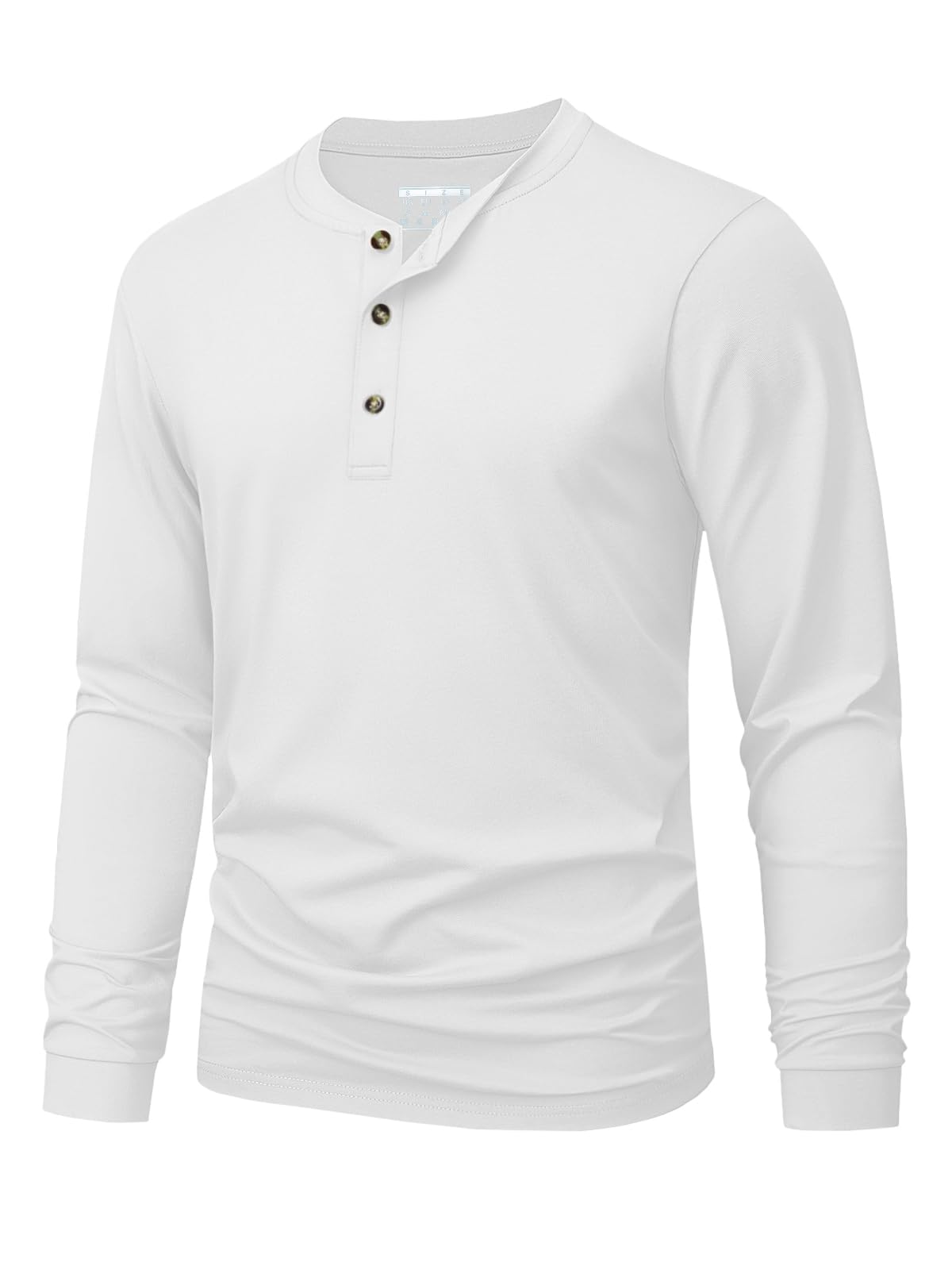 Men'S Tops Fashion - T-shirt Henley da uomo, tinta unita,