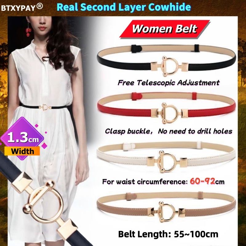 Leather Belt Braided - 1.3 centimetri di Larghezza 1M Donne