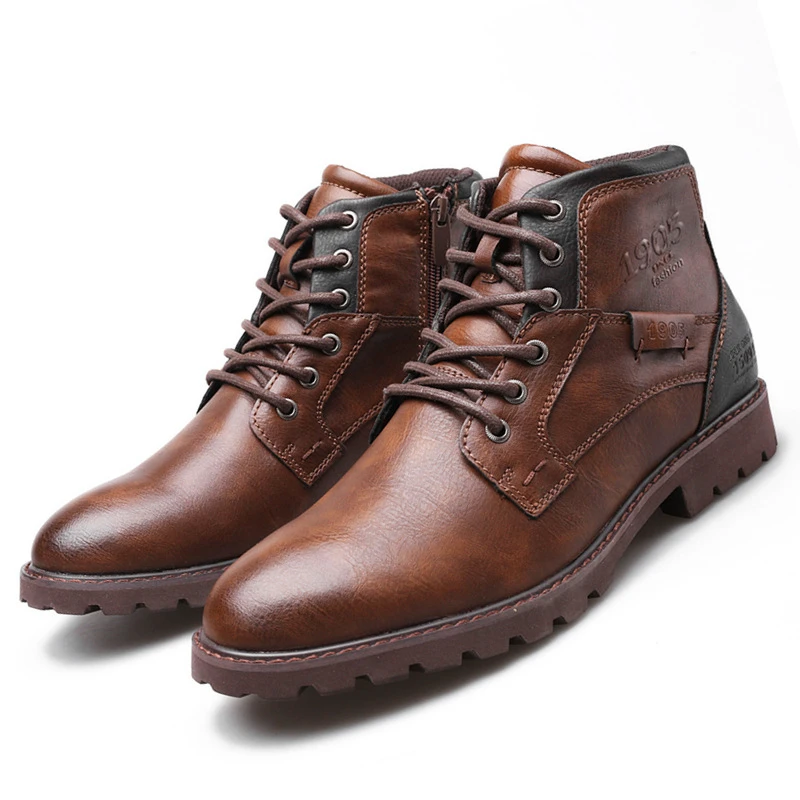 Stivaletti da uomo in pelle Ta - Mens Fashion Combat Boots recensione e prezzo