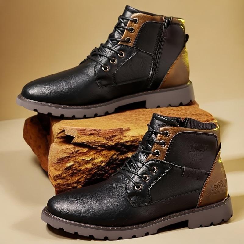 Stivali alla Caviglia in Pelle - Mens Fashion Combat Boots recensione e prezzo