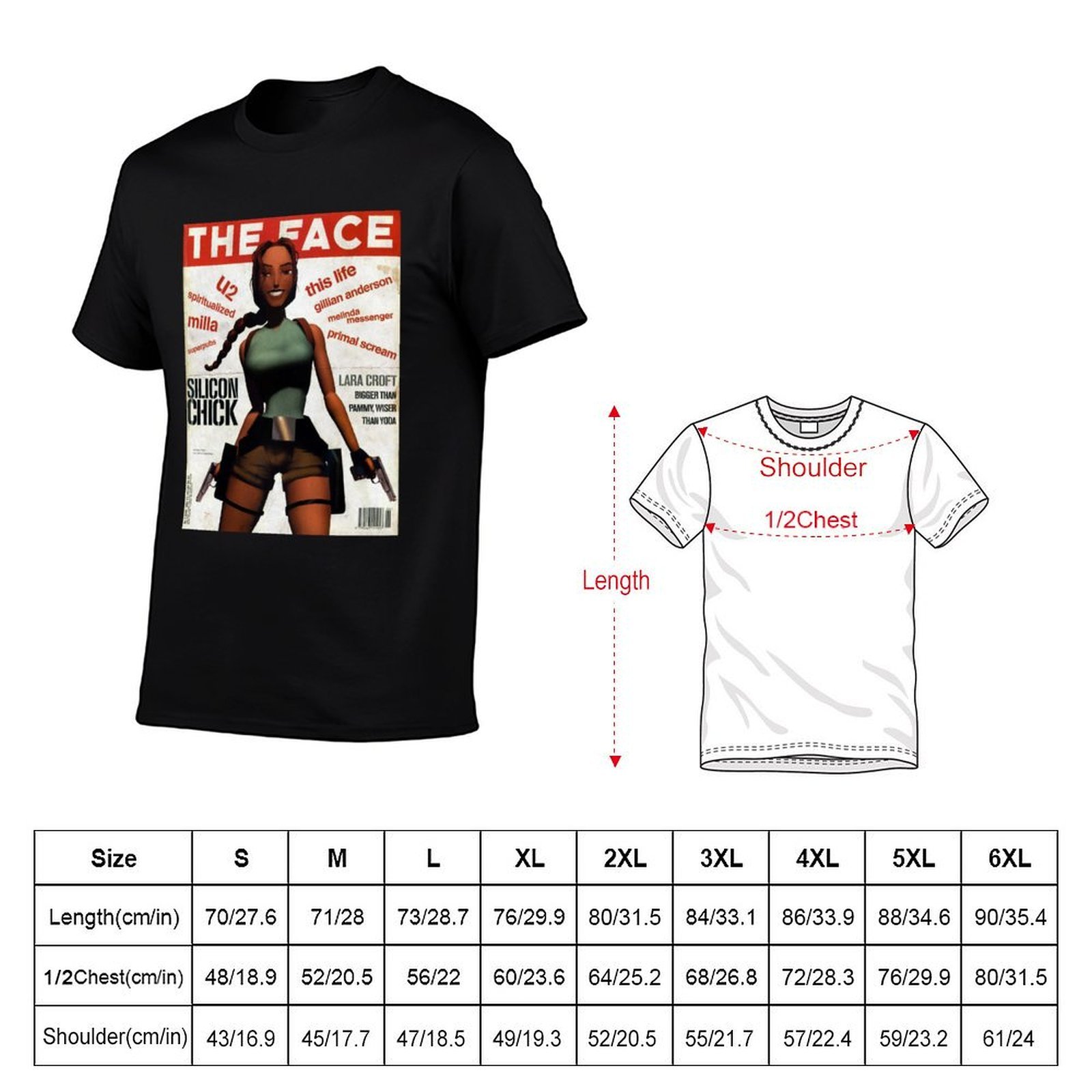 T-shirt Lara Croft con stampa  - Mens Fashion Magazines recensione e prezzo