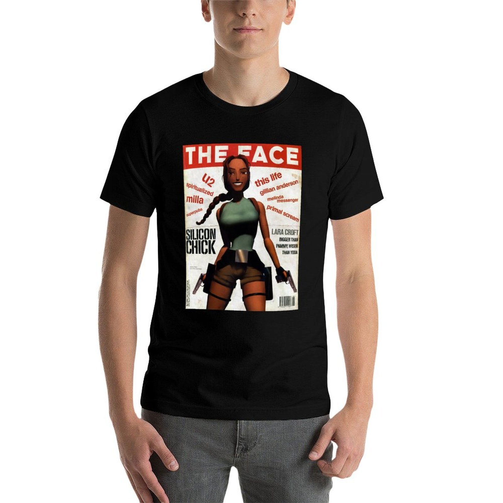 T-shirt Lara Croft con stampa  - Mens Fashion Magazines recensione e prezzo