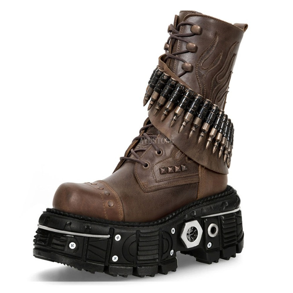 Moda nuova suola spessa rivett - Mens Fashion Combat Boots recensione e prezzo