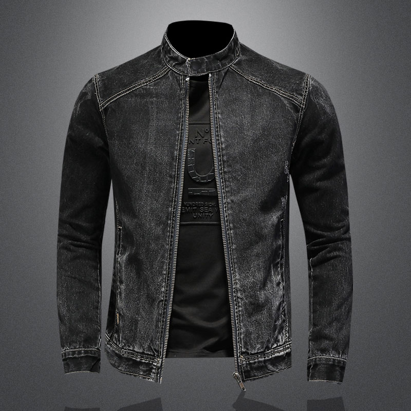 Uomo Vintage Stand Collar Pilo - Mens Fashion Denim Jacket recensione e prezzo