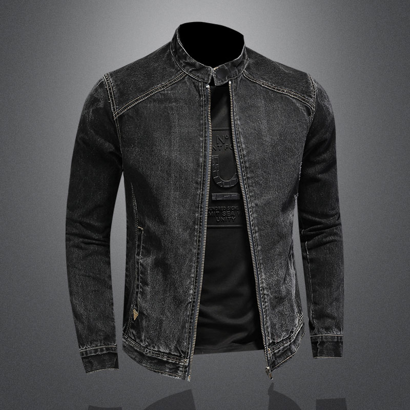 Uomo Vintage Stand Collar Pilo - Mens Fashion Denim Jacket recensione e prezzo