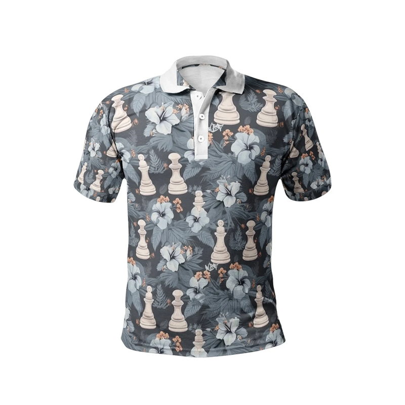 Chess King 3D Print Polo Shirt - Men Fashion King recensione e prezzo