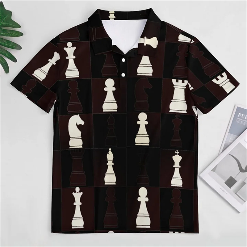 Chess King 3D Print Polo Shirt - Men Fashion King recensione e prezzo