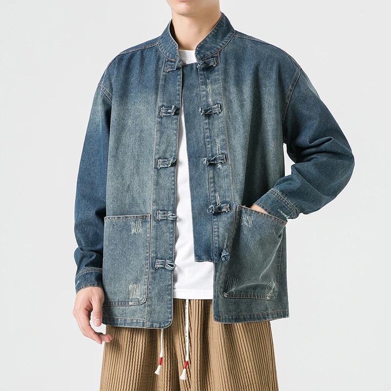 Giacca in Denim Stile Cinese p - Mens Fashion Denim Jacket recensione e prezzo