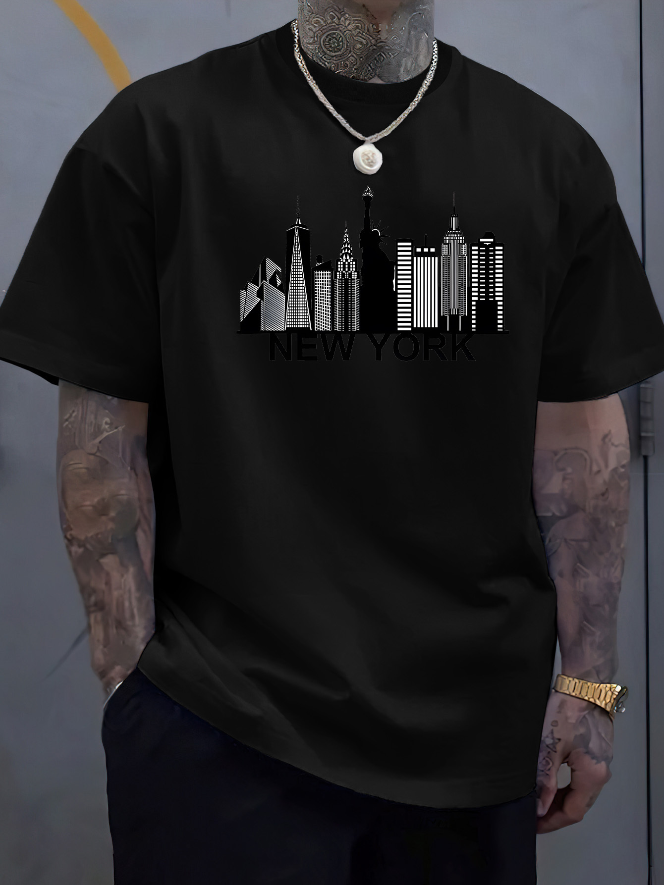 T-shirt da uomo in cotone con  - Men'S Fashion New York recensione e prezzo