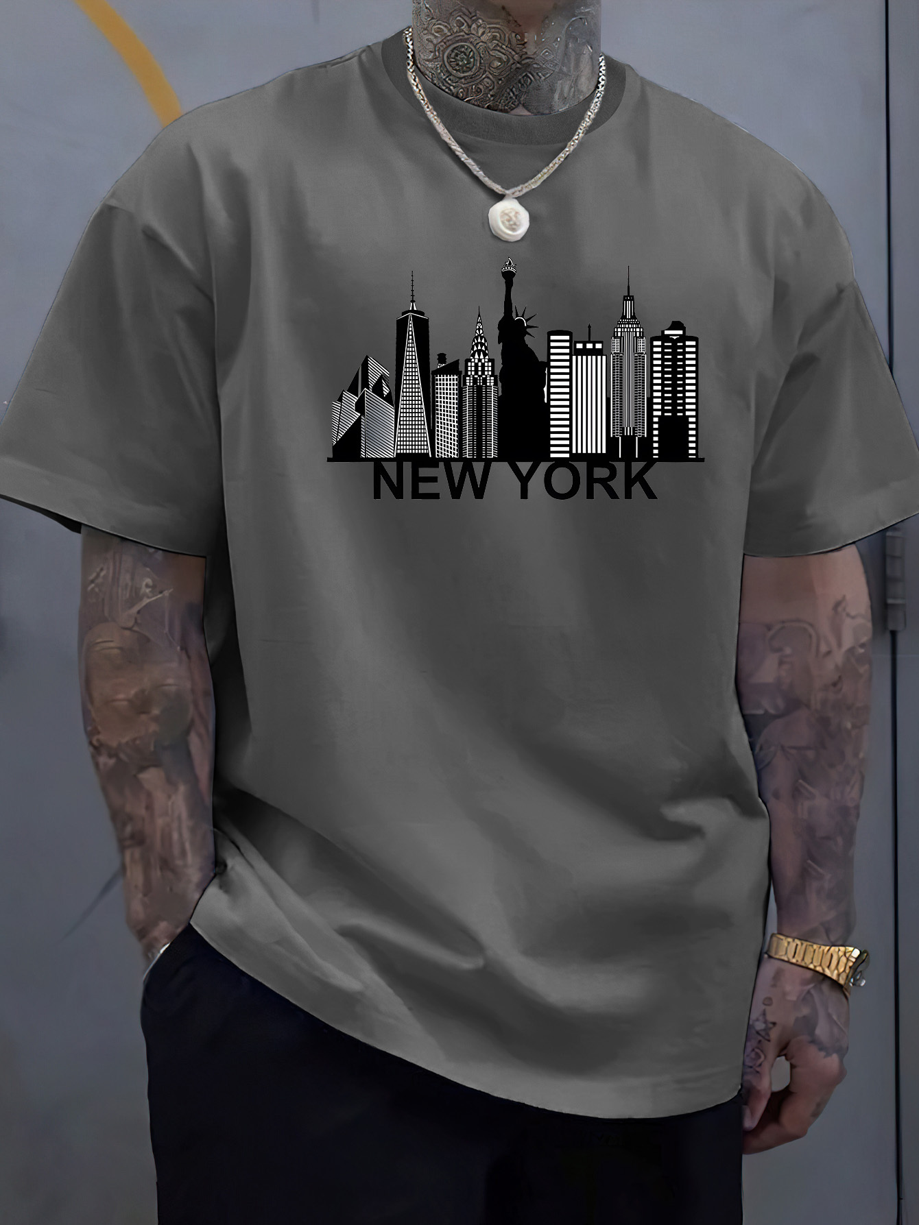 T-shirt da uomo in cotone con  - Men'S Fashion New York recensione e prezzo