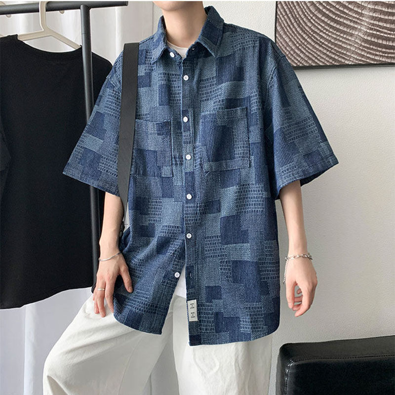 Camicia di jeans a maniche cor - Mens Fashion Denim Jacket recensione e prezzo