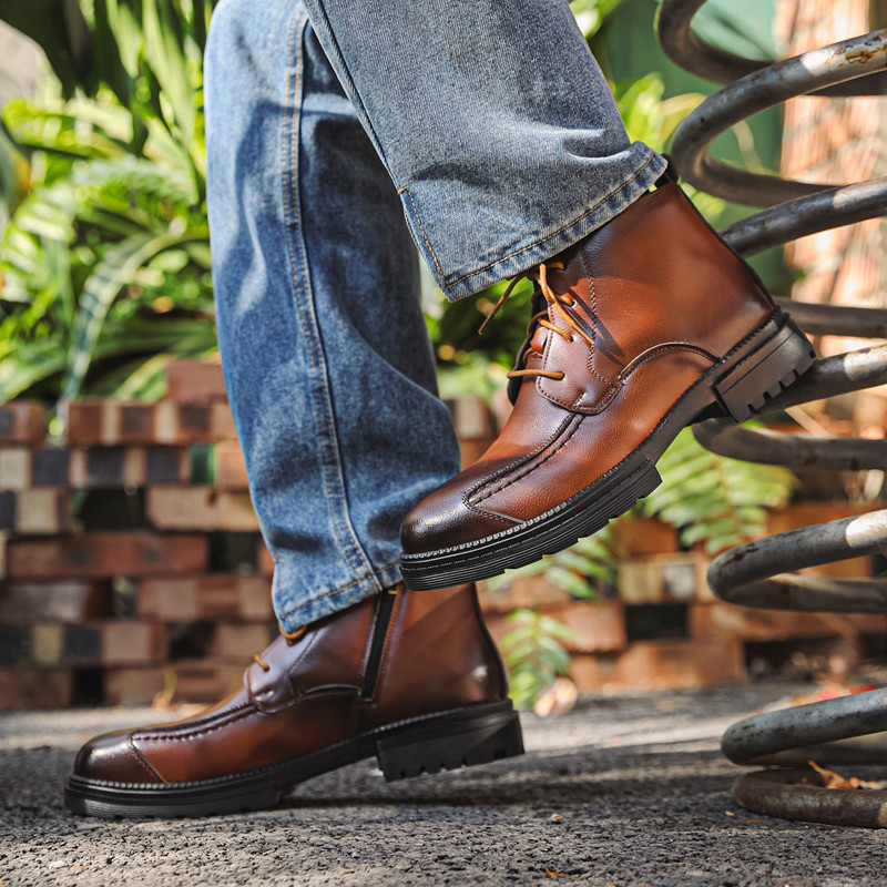 Scarpe da Uomo di Design alla  - Mens Fashion Combat Boots recensione e prezzo