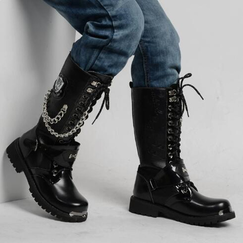 Stivali da Moto alla Moda per  - Mens Fashion Combat Boots recensione e prezzo