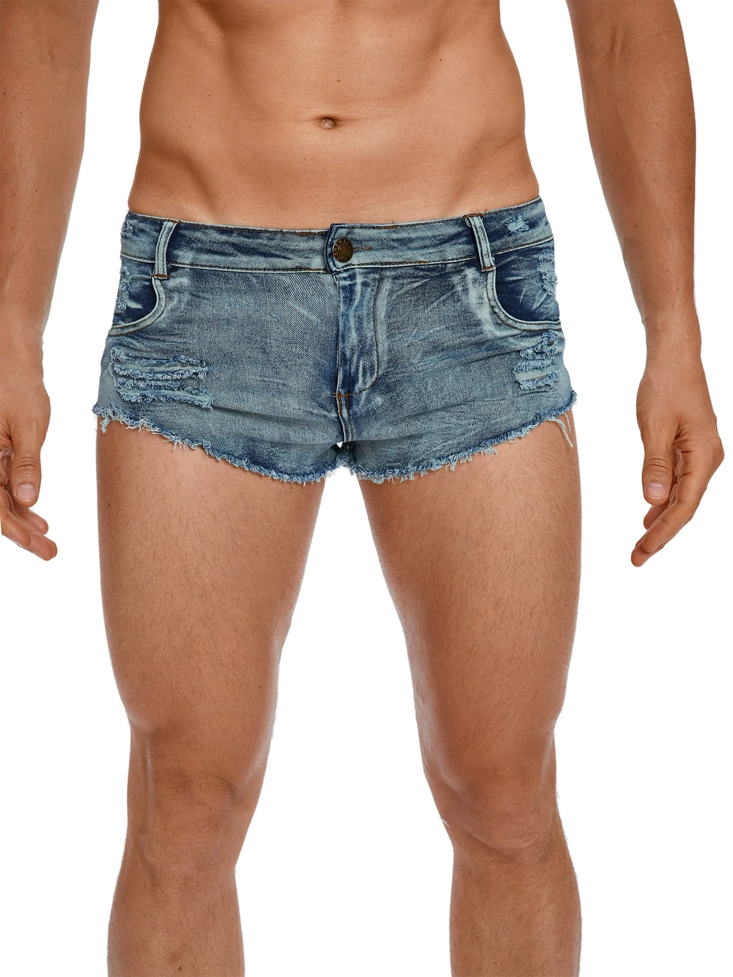 Pantaloncini Jeans da Uomo a V - Men'S Fashion Overalls recensione e prezzo