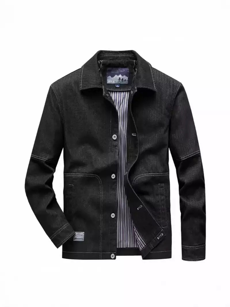 Giacca di jeans tinta unita vi - Mens Fashion Denim Jacket recensione e prezzo
