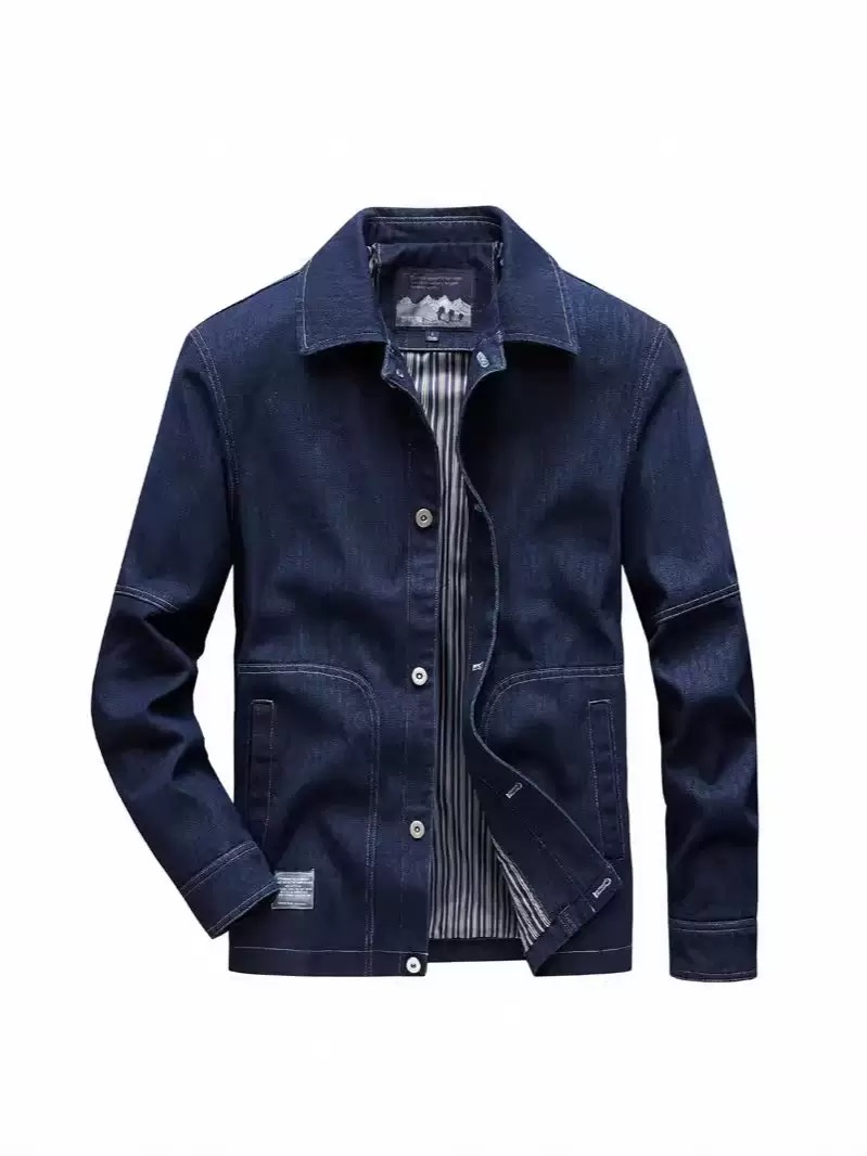 Giacca di jeans tinta unita vi - Mens Fashion Denim Jacket recensione e prezzo