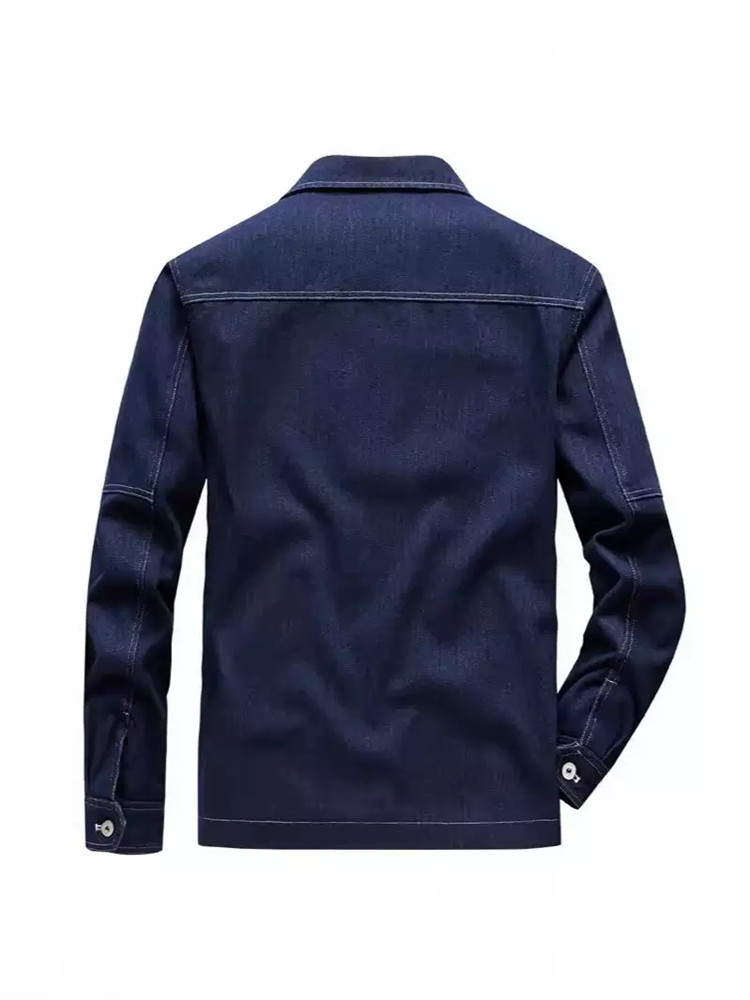 Giacca di jeans tinta unita vi - Mens Fashion Denim Jacket recensione e prezzo