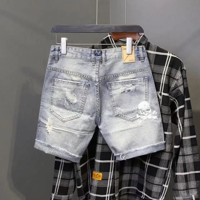 Jeans corti strappati elastici - Men'S Fashion Overalls recensione e prezzo